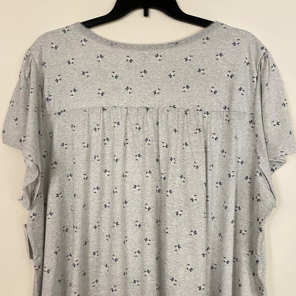 Croft & Barrow Cotton blend Short Sleeve Nightgown 3X - Picture 7 of 9
